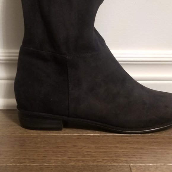 Over the Knee black suede boots - Picture 5 of 5